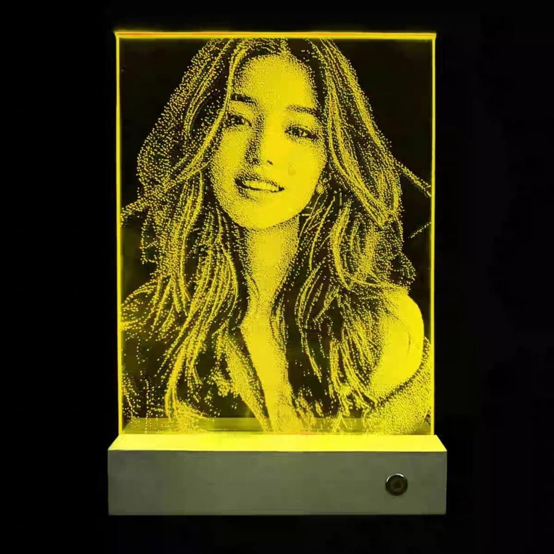 Gold LED Hammered Glass Art — custom hammered glass art by LuminArt